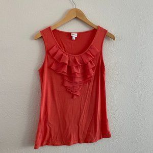 Ruffled, Orange Merona Top, Size M